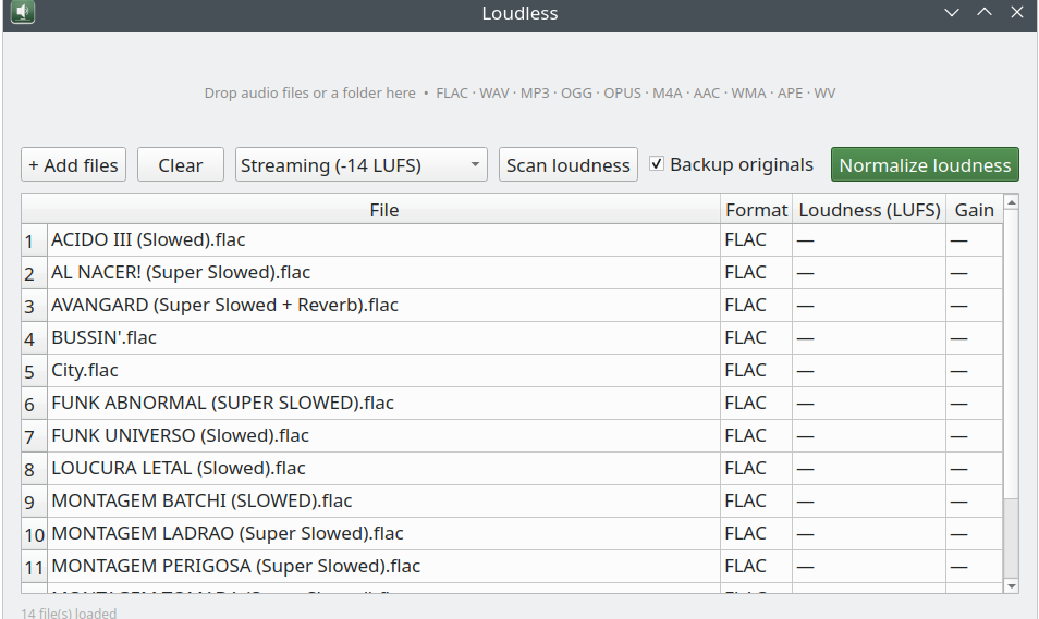 Files loaded